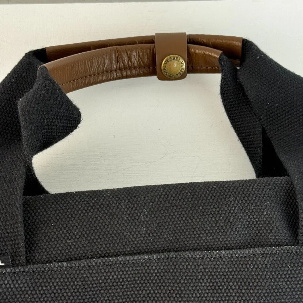 VESSEL Heavy Canvas and Faux Suede Synthetic Leather Backpack